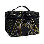 Golden Pyramid Print Travel Makeup Bag