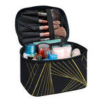 Golden Pyramid Print Travel Makeup Bag