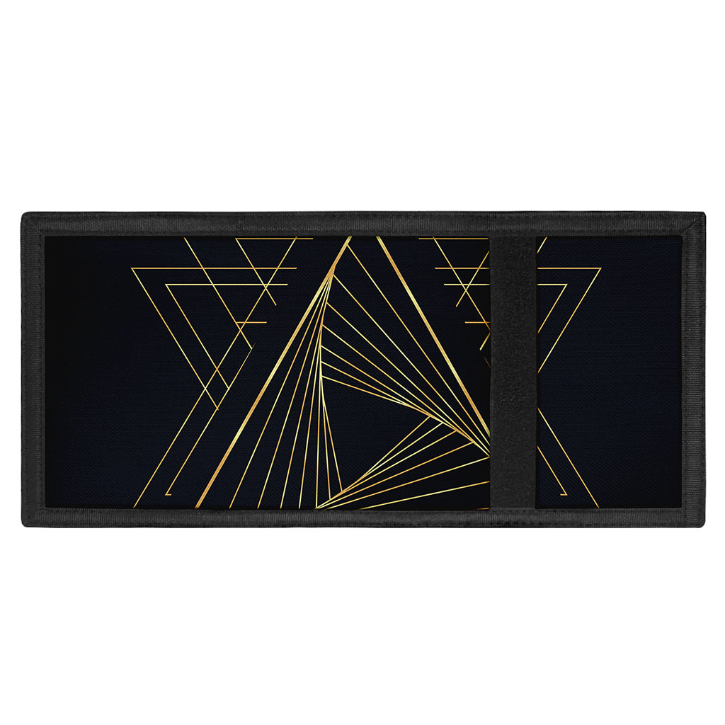 Golden Pyramid Print Trifold Wallet