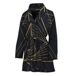 Golden Pyramid Print Women's Bathrobe