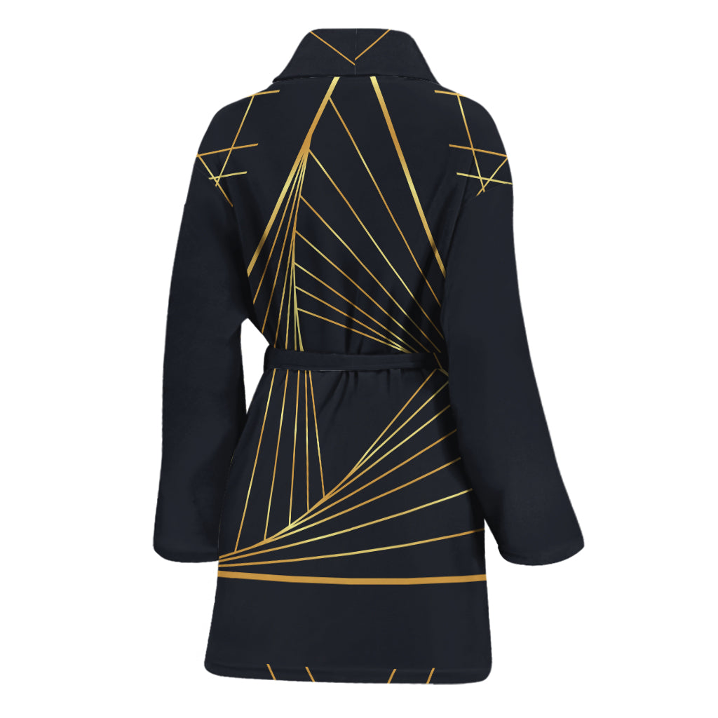 Golden Pyramid Print Women's Bathrobe