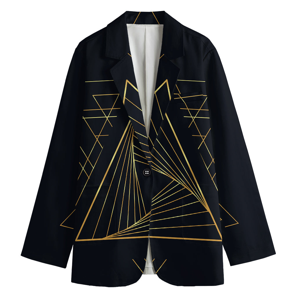 Golden Pyramid Print Women's Blazer