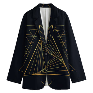 Golden Pyramid Print Women's Blazer