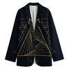 Golden Pyramid Print Women's Cotton Blazer