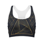 Golden Pyramid Print Women's Sports Bra