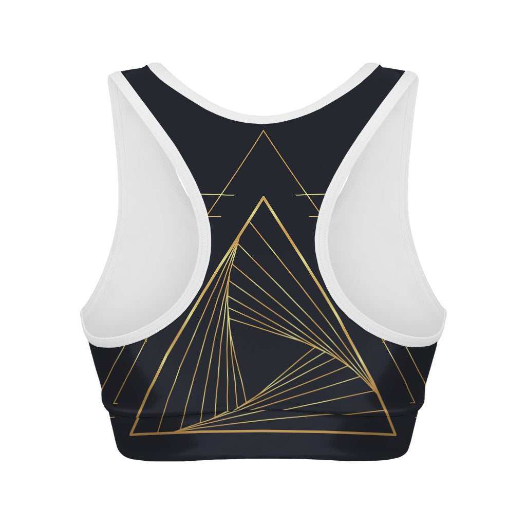 Golden Pyramid Print Women's Sports Bra