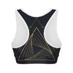 Golden Pyramid Print Women's Sports Bra