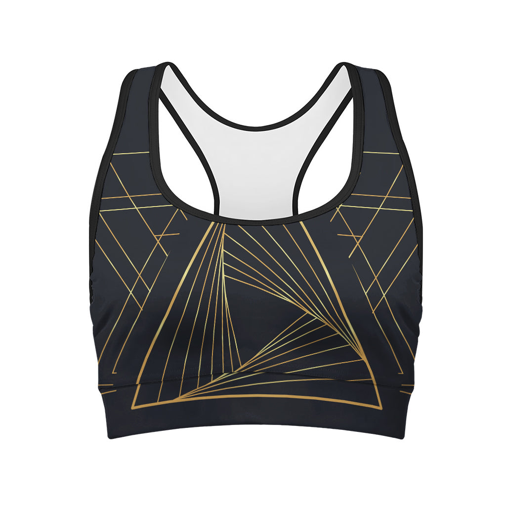 Golden Pyramid Print Women's Sports Bra
