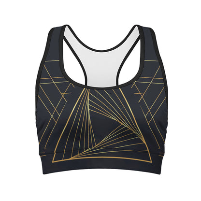 Golden Pyramid Print Women's Sports Bra