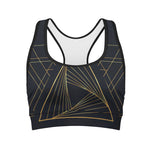 Golden Pyramid Print Women's Sports Bra