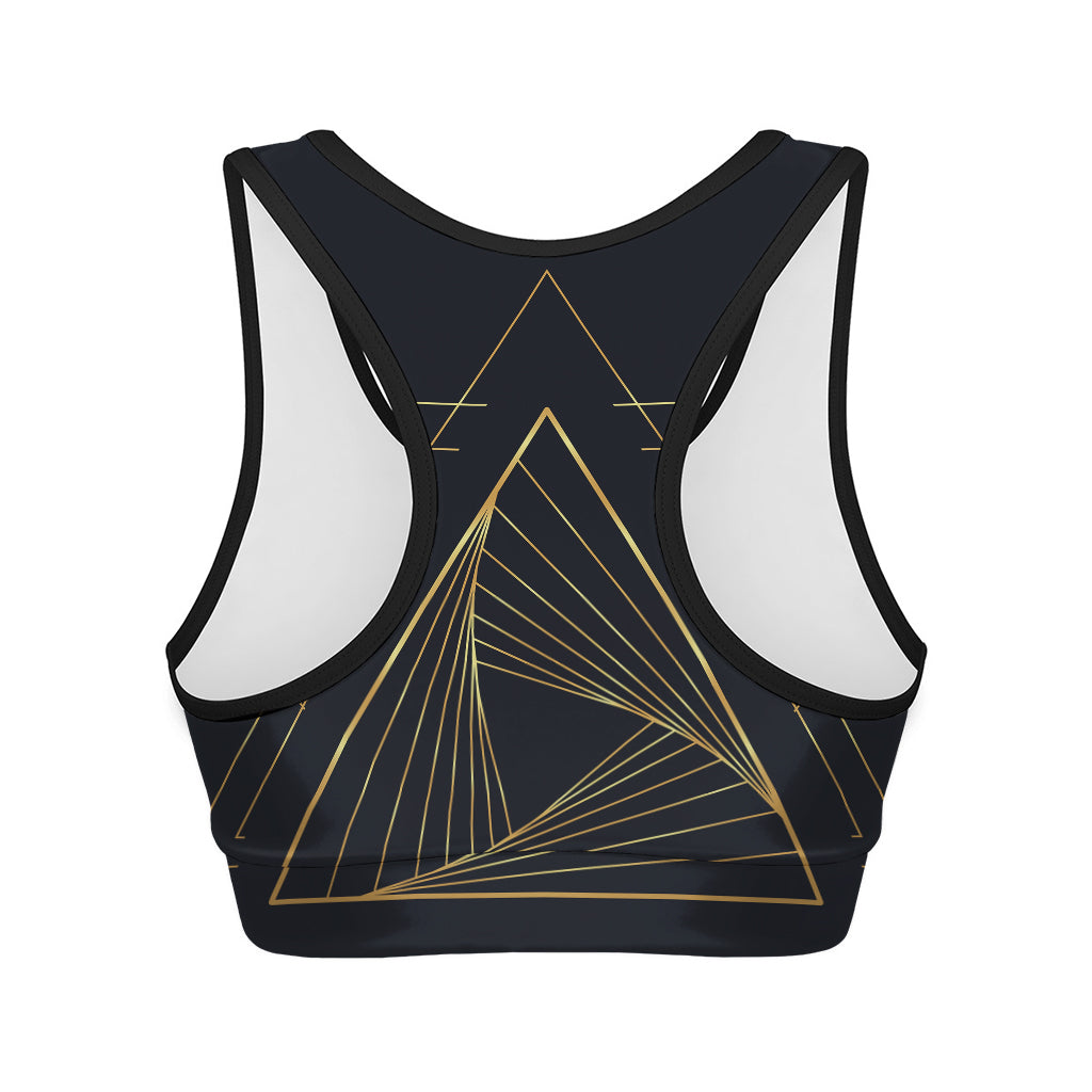Golden Pyramid Print Women's Sports Bra