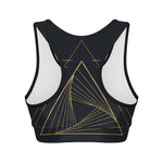 Golden Pyramid Print Women's Sports Bra