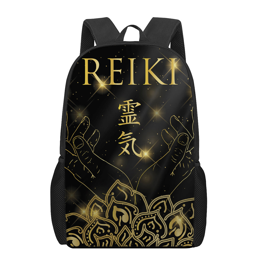 Golden Reiki Print 17 Inch Backpack
