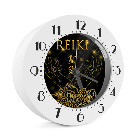 Golden Reiki Print Alarm Clock