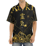 Golden Reiki Print Aloha Shirt