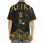 Golden Reiki Print Aloha Shirt