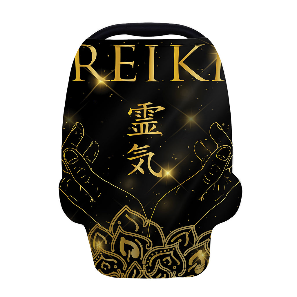 Golden Reiki Print Baby Seat Cover