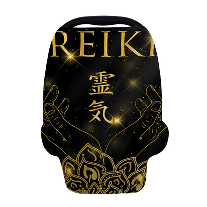 Golden Reiki Print Baby Seat Cover