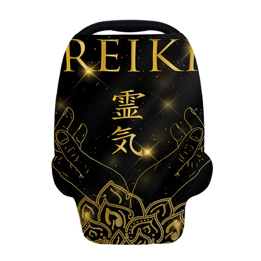 Golden Reiki Print Baby Seat Cover