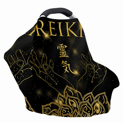 Golden Reiki Print Baby Seat Cover