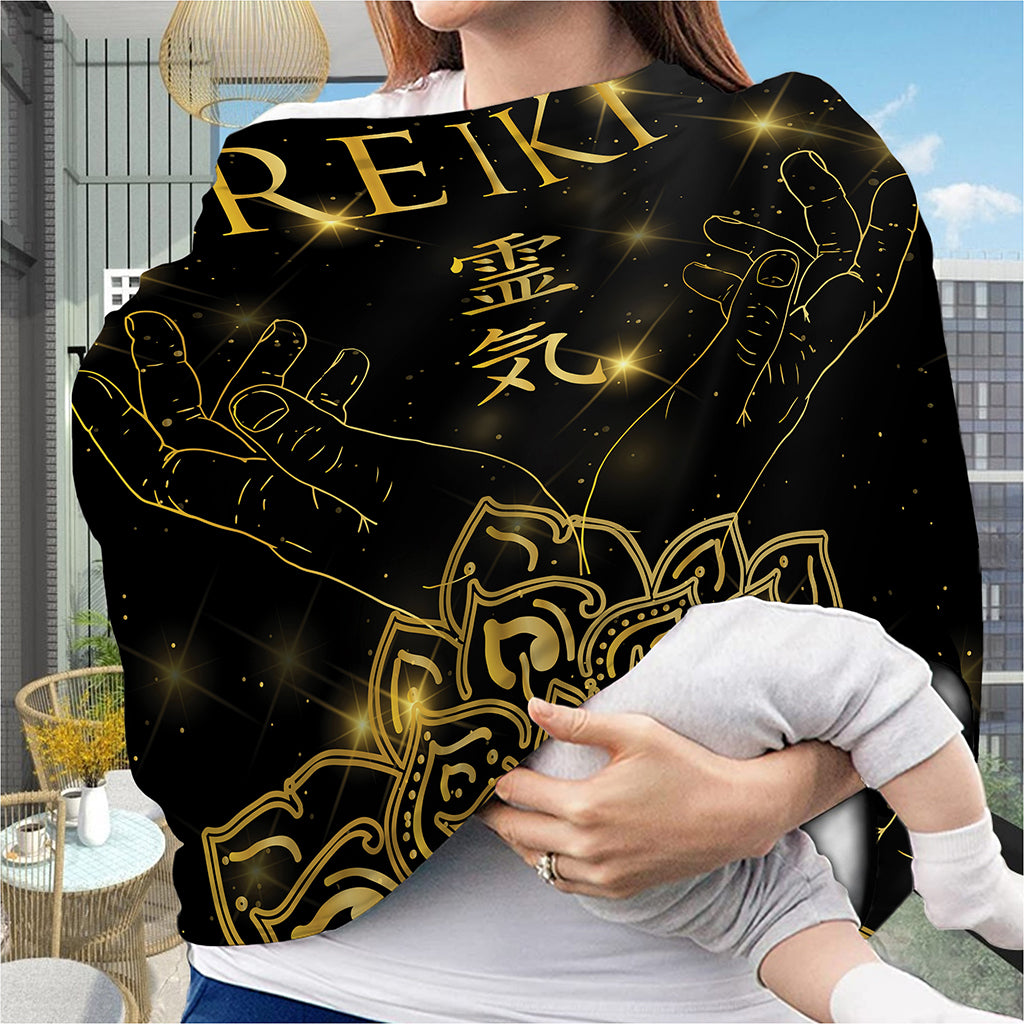 Golden Reiki Print Baby Seat Cover