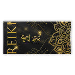 Golden Reiki Print Beach Towel