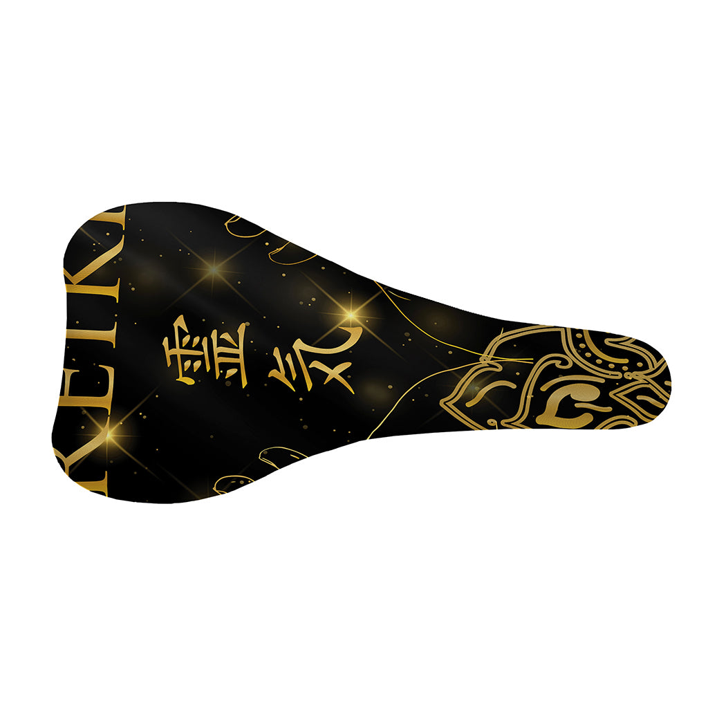 Golden Reiki Print Bicycle Seat Cover