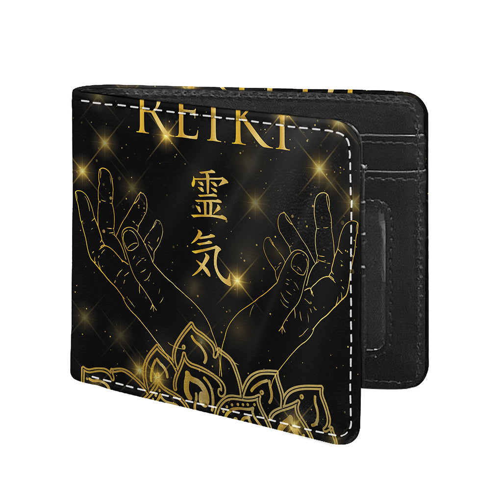 Golden Reiki Print Bifold Wallet