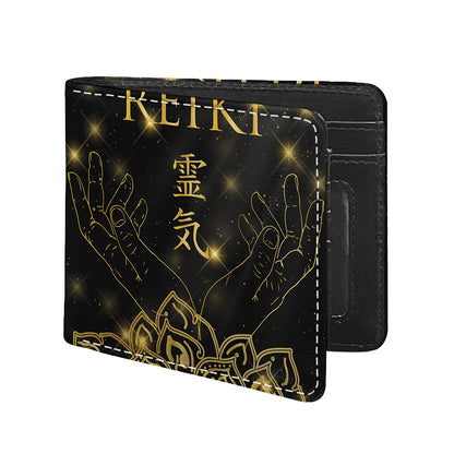 Golden Reiki Print Bifold Wallet