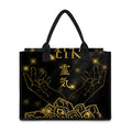 Golden Reiki Print Canvas Tote Bag