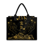Golden Reiki Print Canvas Tote Bag