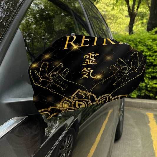 Golden Reiki Print Car Side Mirror Covers