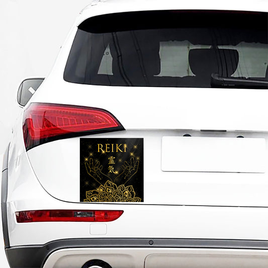 Golden Reiki Print Car Sticker