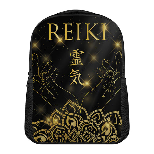 Golden Reiki Print Casual Backpack