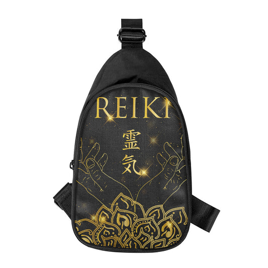 Golden Reiki Print Chest Bag