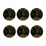 Golden Reiki Print Coaster Set