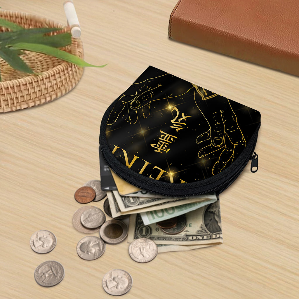Golden Reiki Print Coin Purse