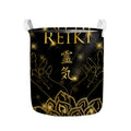 Golden Reiki Print Collapsible Laundry Basket