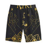 Golden Reiki Print Cotton Shorts
