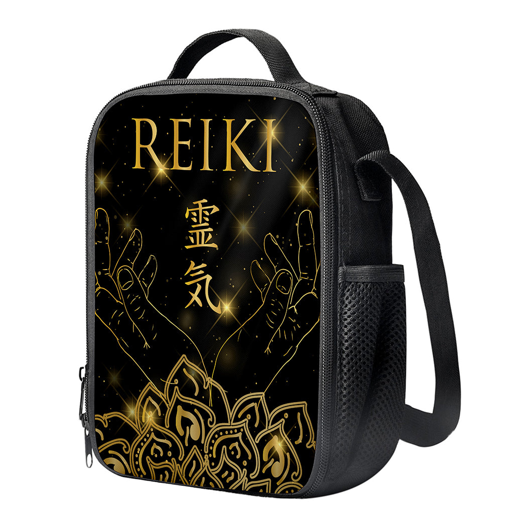 Golden Reiki Print Crossbody Lunch Bag