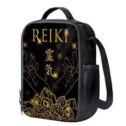 Golden Reiki Print Crossbody Lunch Bag