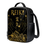 Golden Reiki Print Crossbody Lunch Bag
