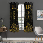 Golden Reiki Print Curtain