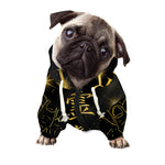 Golden Reiki Print Dog Zip Up Hoodie