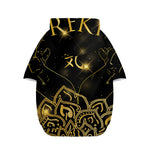 Golden Reiki Print Dog Zip Up Hoodie