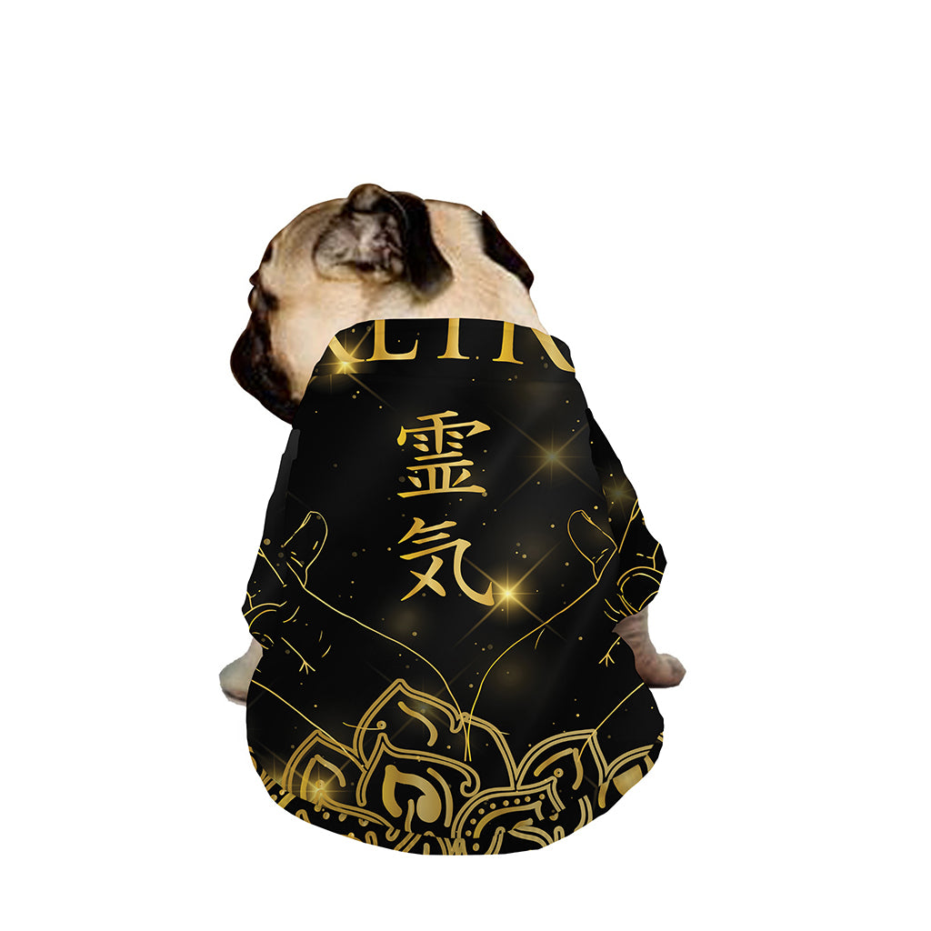 Golden Reiki Print Dog Zip Up Jacket