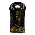 Golden Reiki Print Double Neoprene Wine Tote