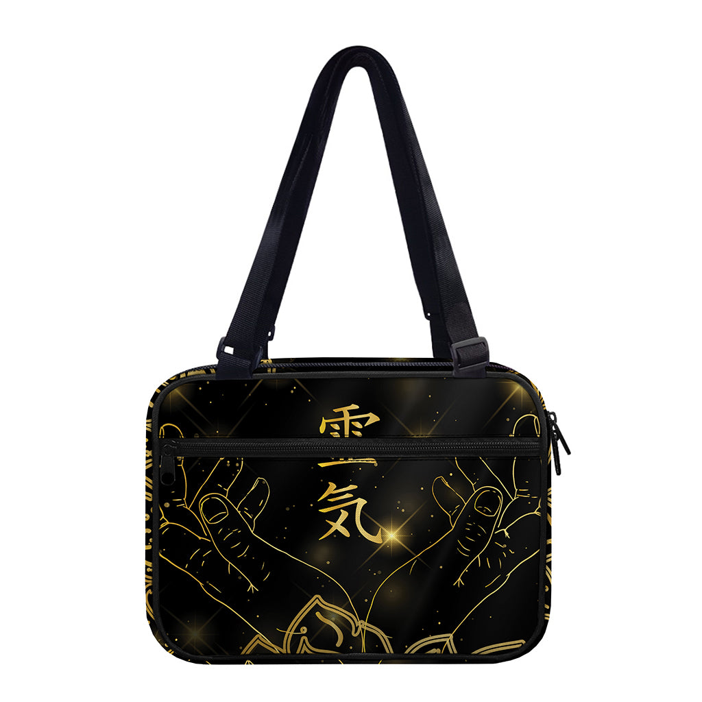 Golden Reiki Print Double Strap Bible Bag