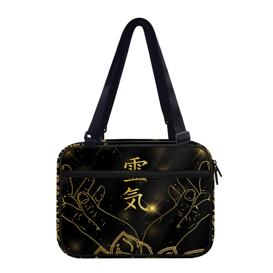 Golden Reiki Print Double Strap Bible Bag