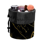Golden Reiki Print Drawstring Makeup Bag